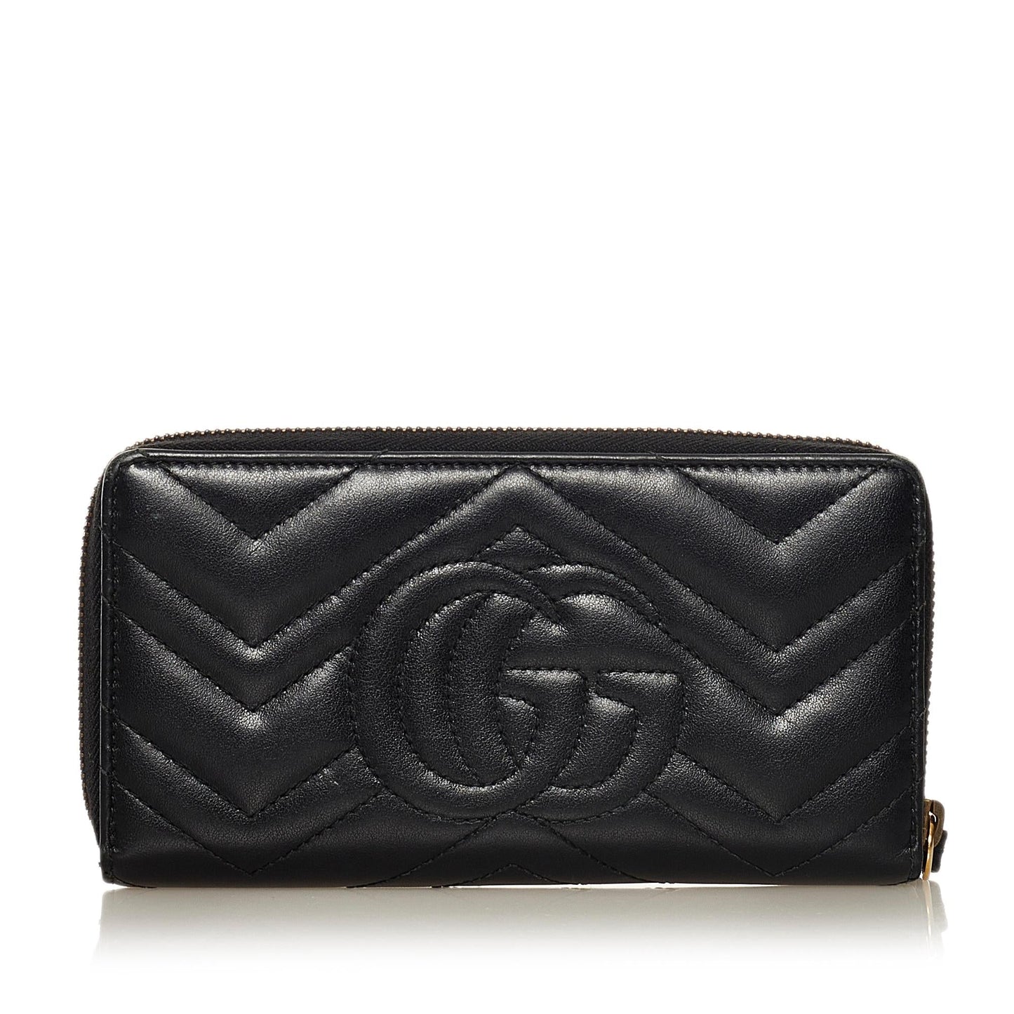 Gucci GG Marmont Matelasse Leather Zip Around Wallet