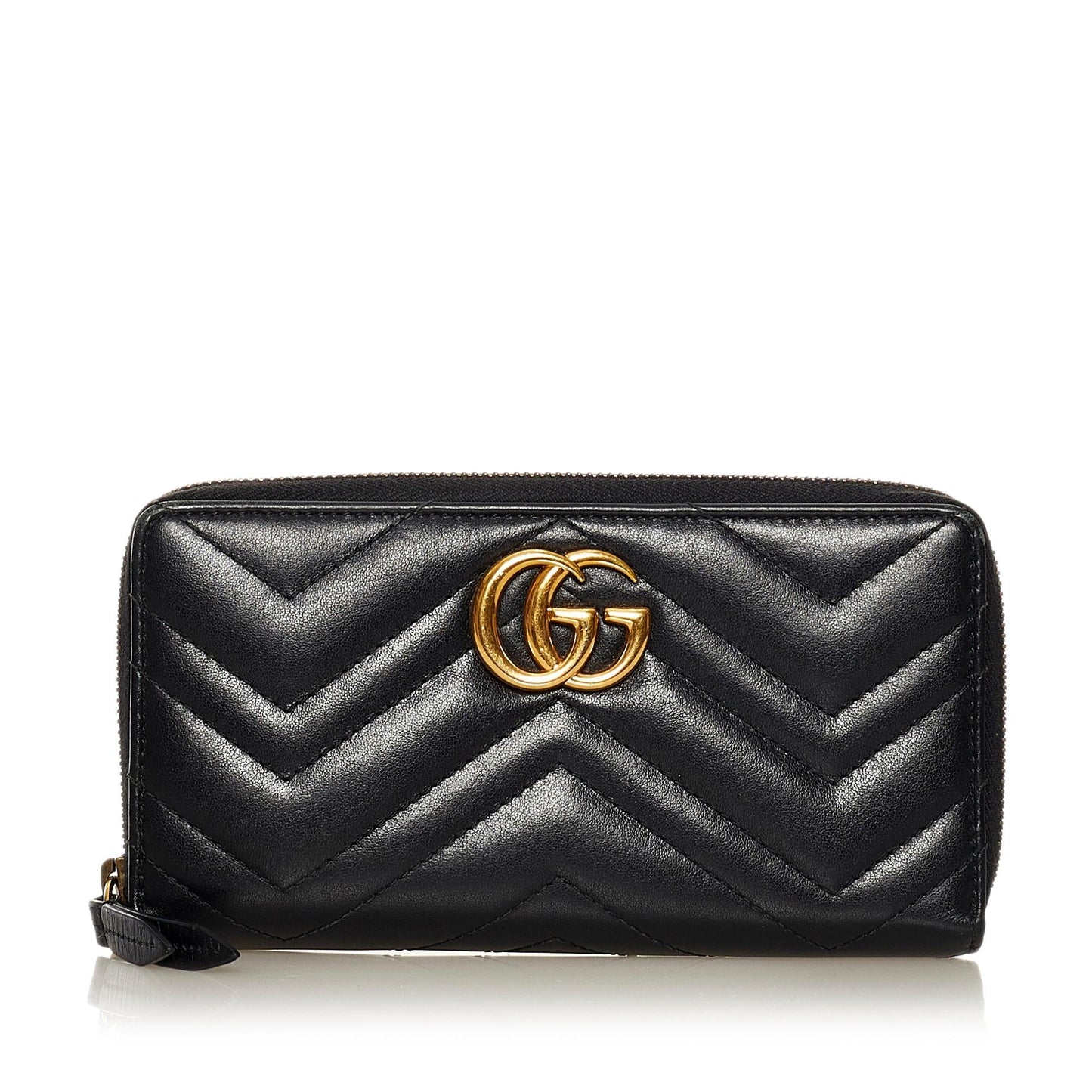 Gucci GG Marmont Matelasse Leather Zip Around Wallet