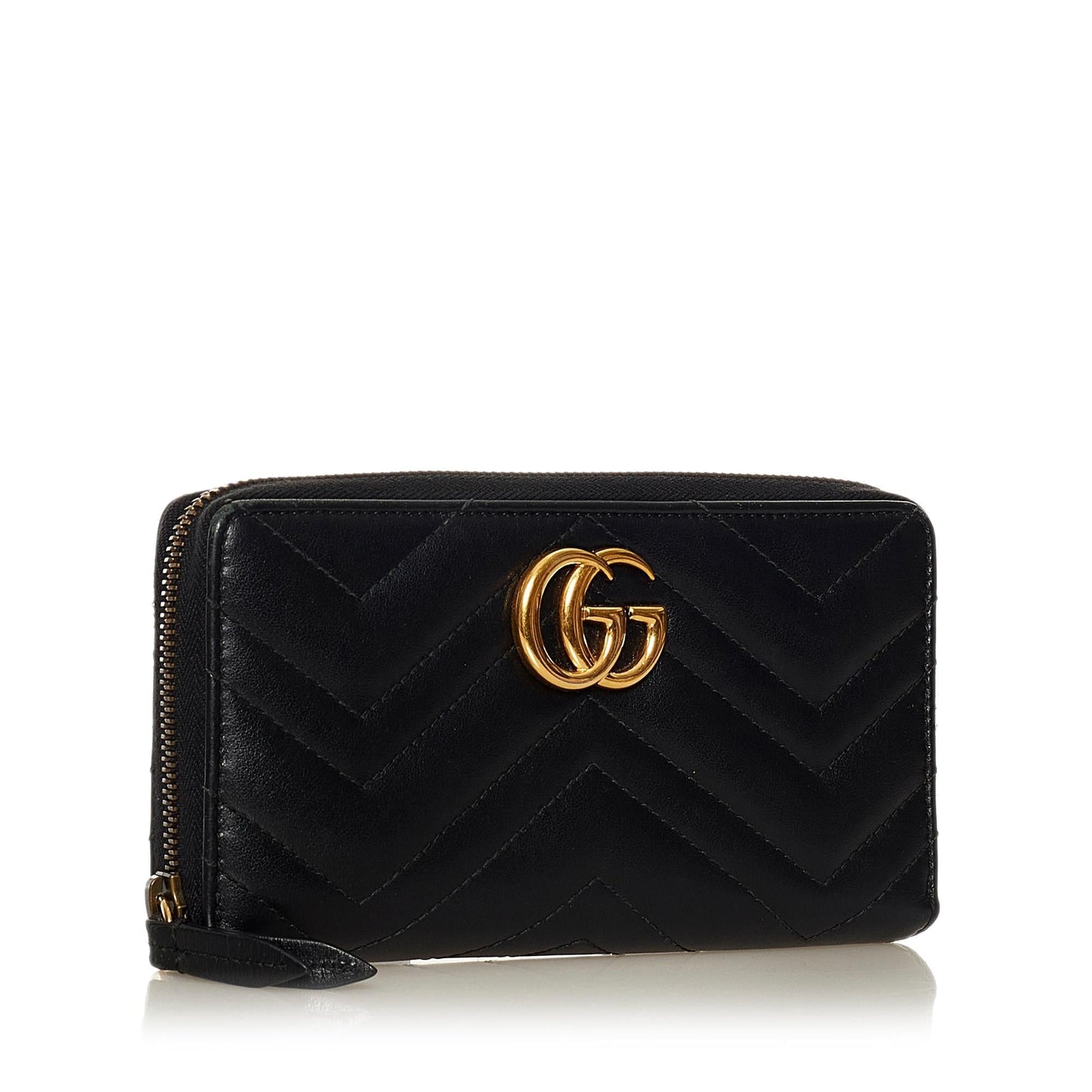 Gucci GG Marmont Matelasse Leather Zip Around Wallet