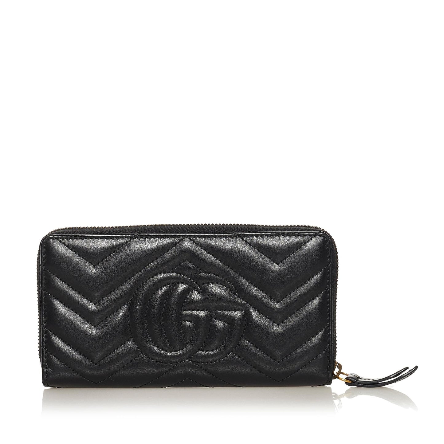 Gucci GG Marmont Matelasse Leather Zip Around Wallet