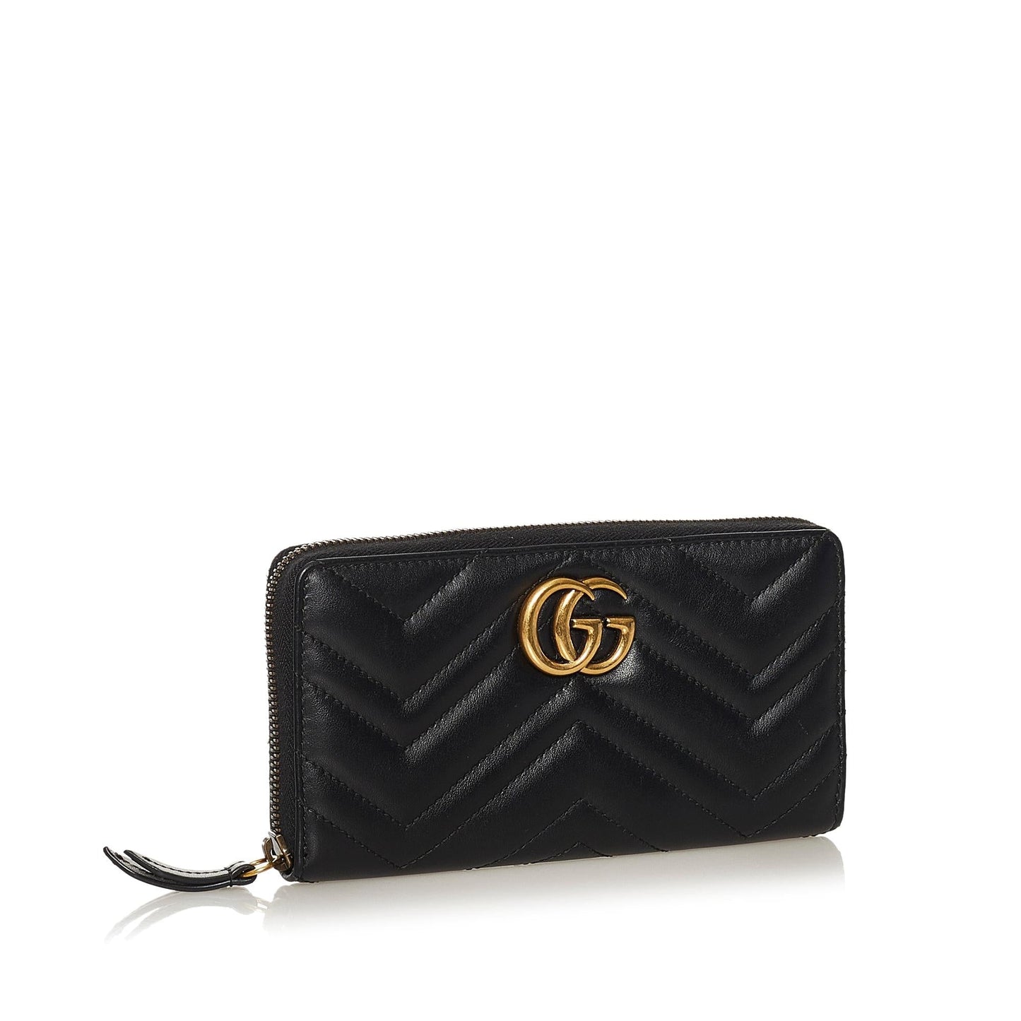 Gucci GG Marmont Matelasse Leather Zip Around Wallet