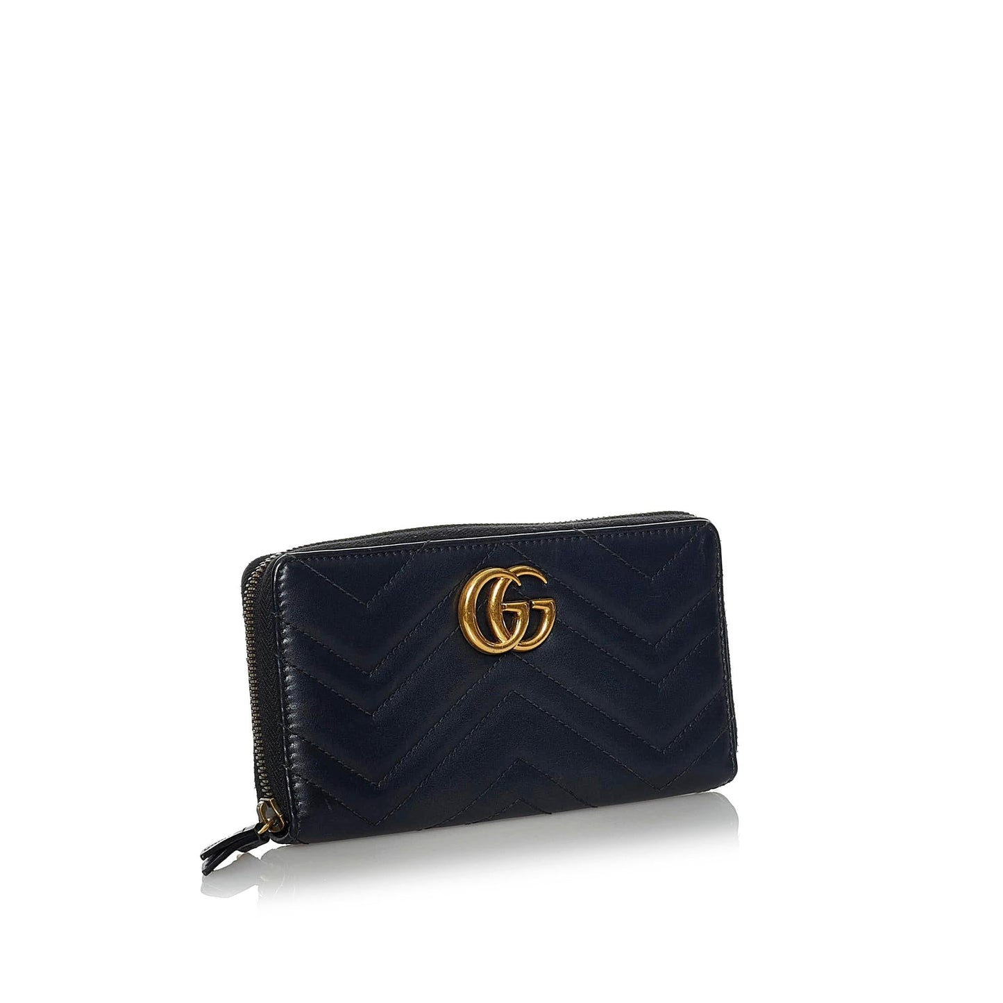 Gucci GG Marmont Matelasse Leather Zip Around Wallet