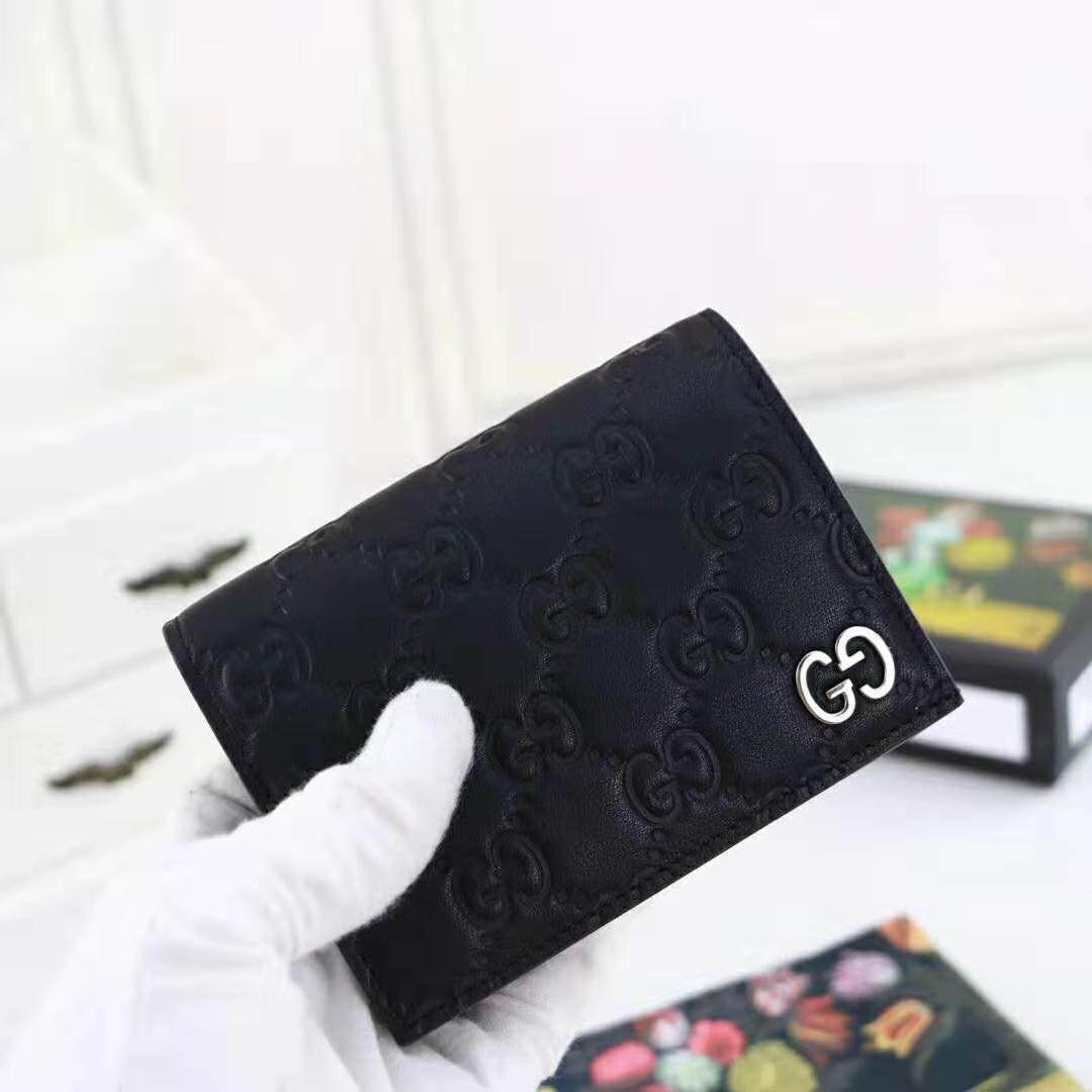 Gucci GG Men Gucci Signature Wallet in Black Gucci Signature Leather