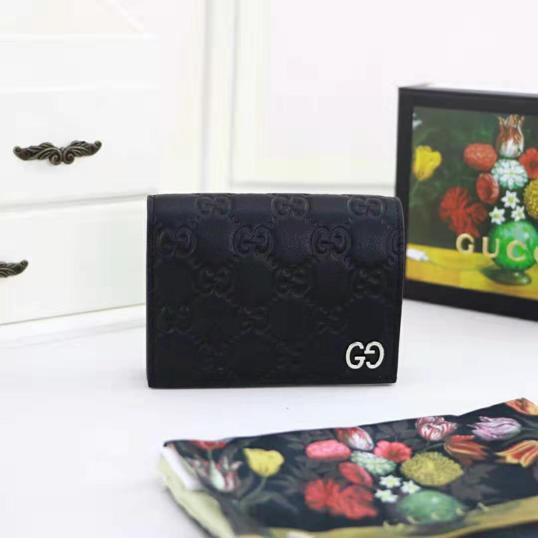 Gucci GG Men Gucci Signature Wallet in Black Gucci Signature Leather