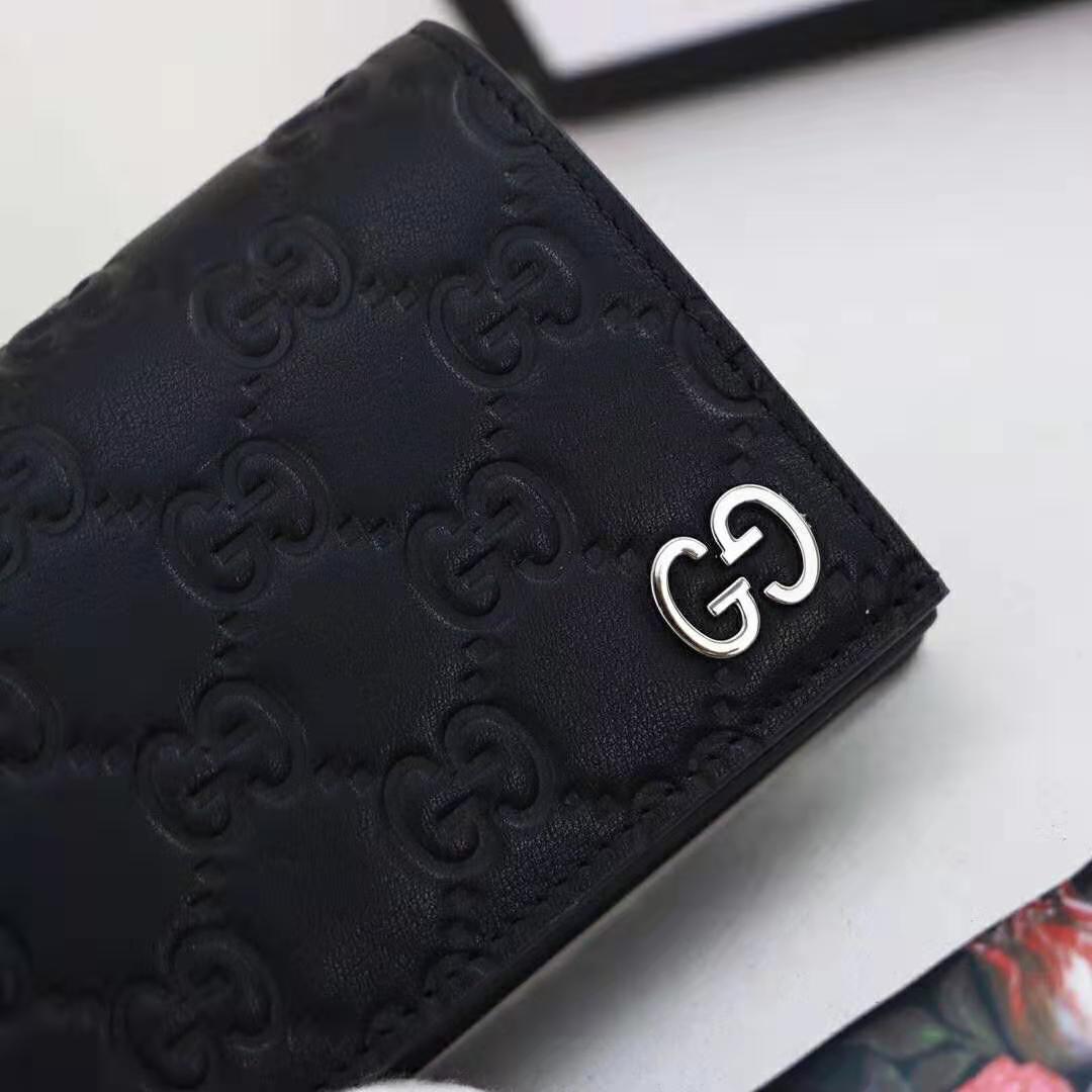 Gucci GG Men Gucci Signature Wallet in Black Gucci Signature Leather