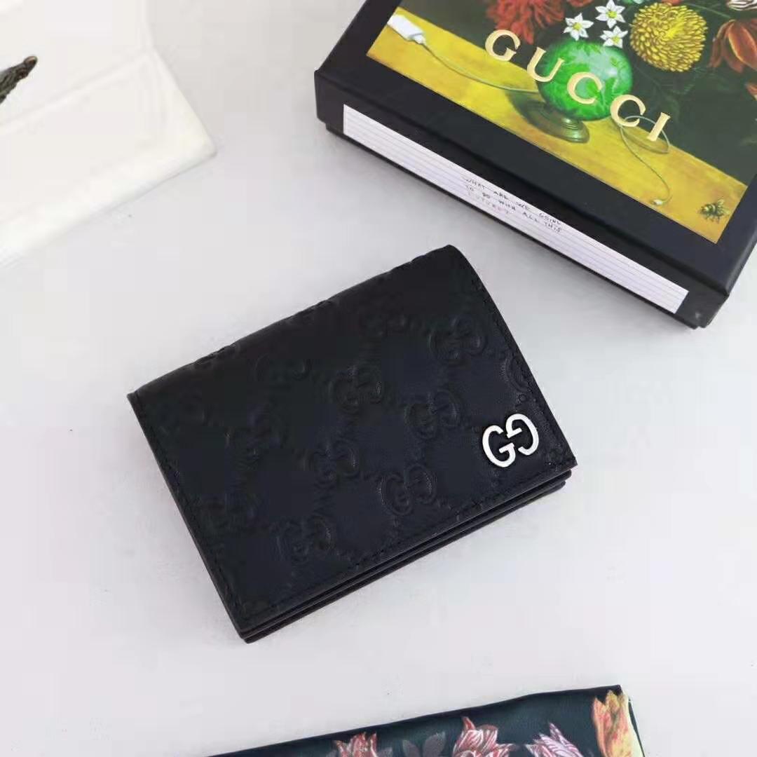 Gucci GG Men Gucci Signature Wallet in Black Gucci Signature Leather