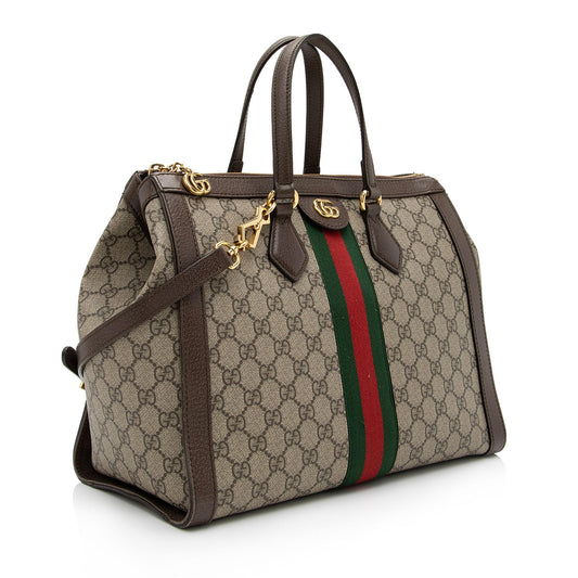 Gucci GG Supreme Ophidia Medium Top Handle Tote (SHF-EN4BhR)