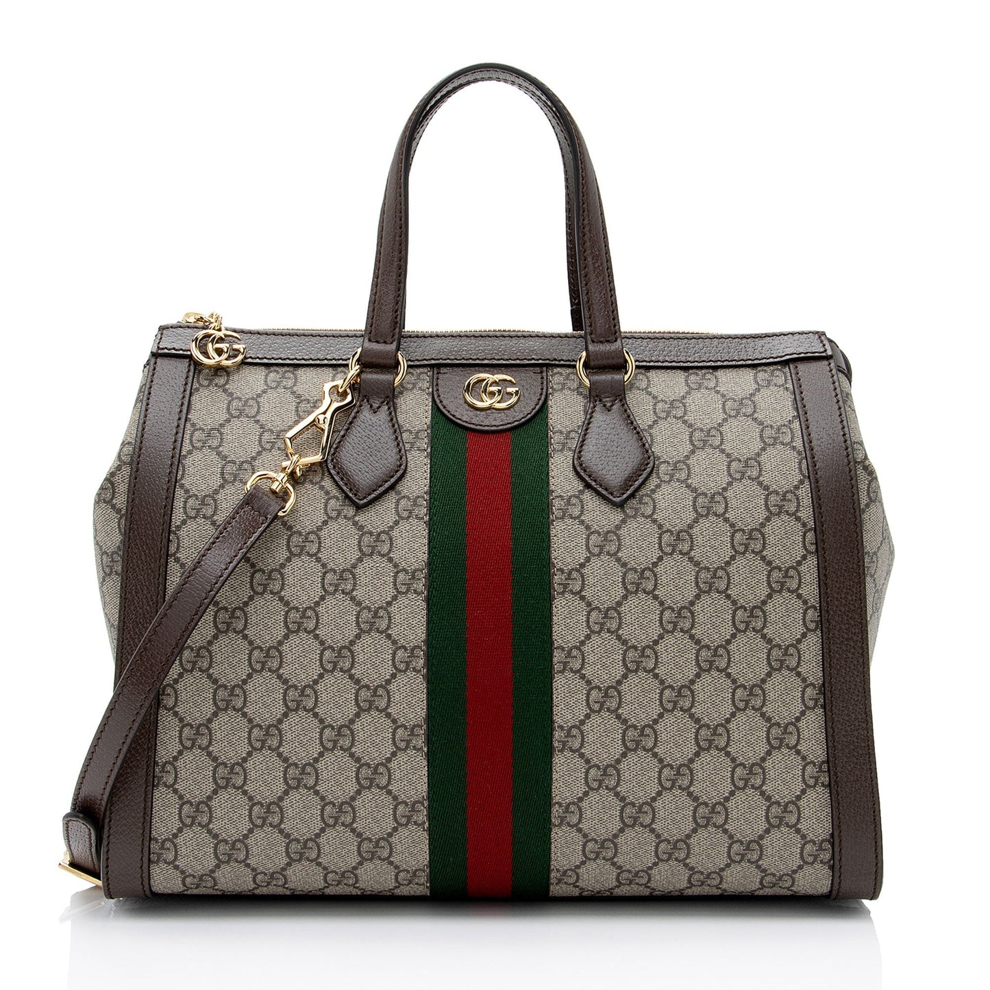 Gucci GG Supreme Ophidia Medium Top Handle Tote (SHF-VigNlG)