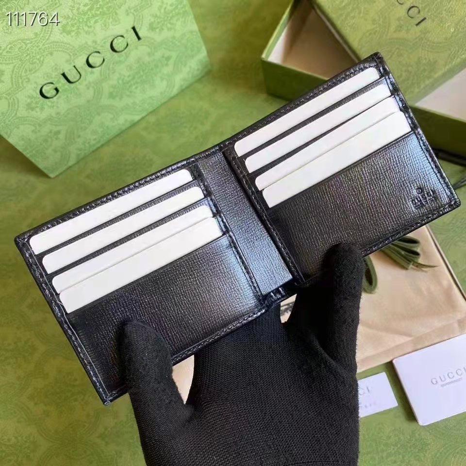 Gucci GG Unisex Wallet Interlocking G Black GG Supreme Canvas