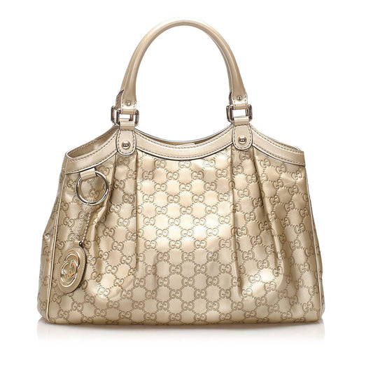 Gucci Guccissima Sukey Leather Tote Bag (SHG-11408)