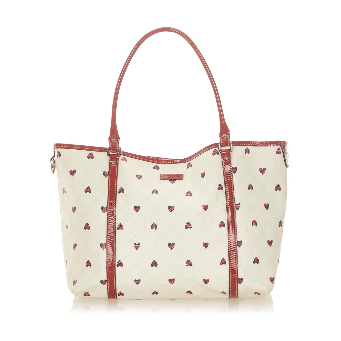 Gucci Heart Print Coated Canvas Joy Tote Bag (SHG-20371)