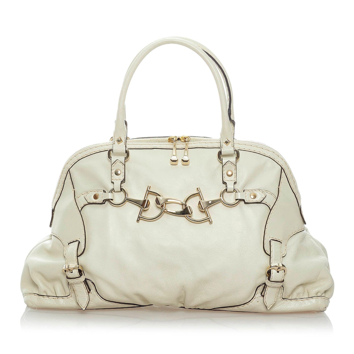 Gucci Horsebit Nail Leather Tote Bag