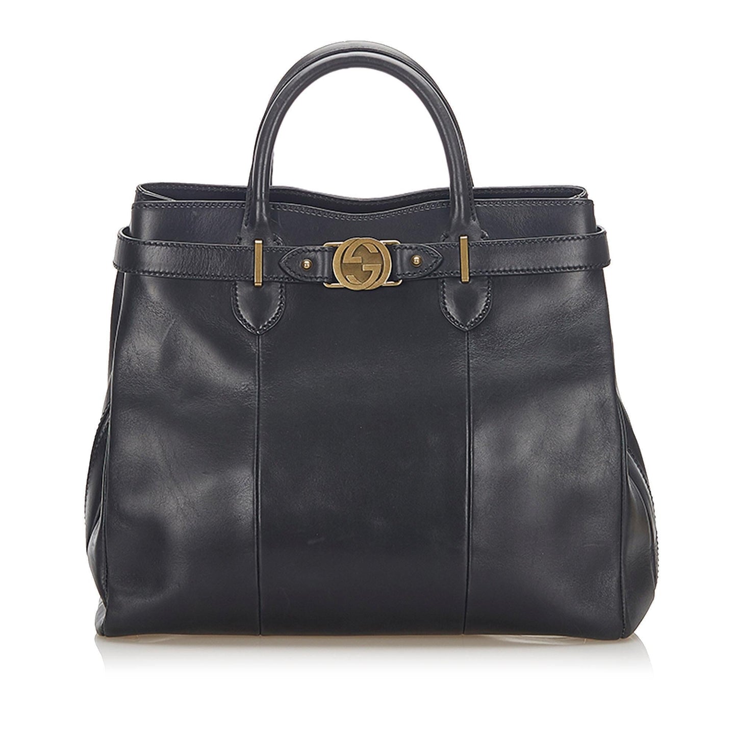 Gucci Interlocking G Leather Tote Bag (SHG-17656)