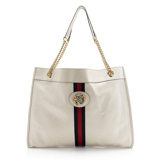 Gucci Leather Rajah Large Tote