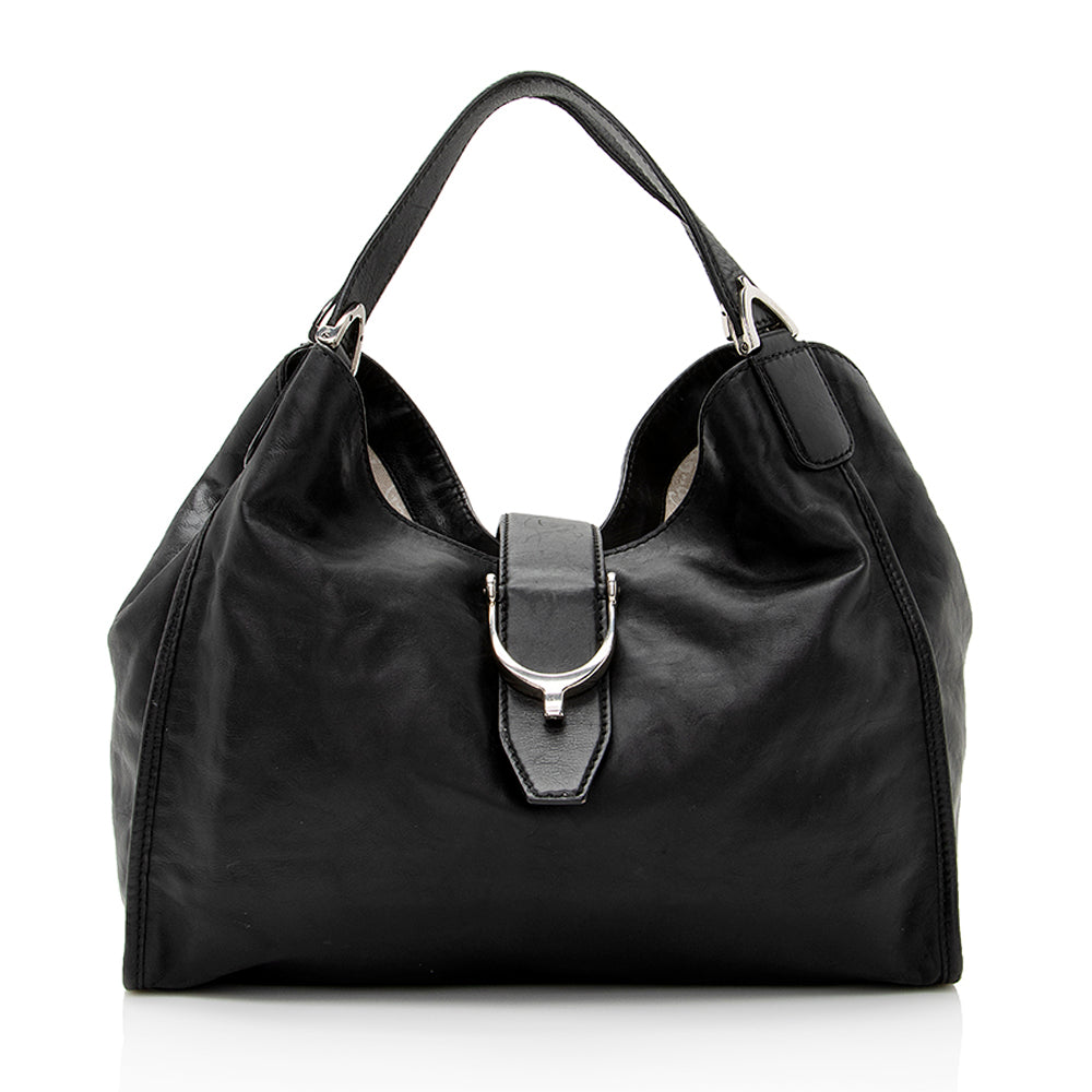 Gucci Leather Stirrup Tote