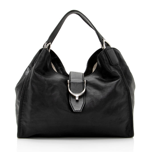 Gucci Leather Stirrup Tote