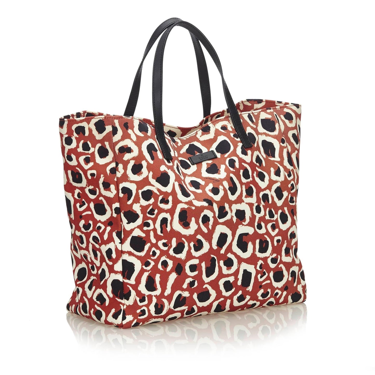 Gucci Leopard Printed Nylon Tote  (SHG-10215)