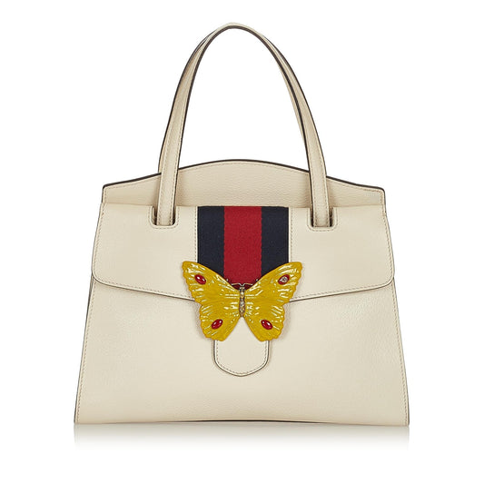 Gucci Medium Web Linea Butterfly Totem Satchel