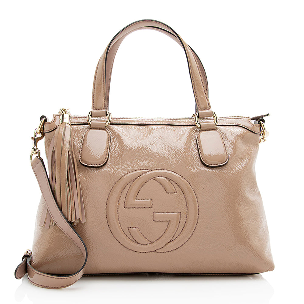 Gucci Patent Leather Soho Working Tote