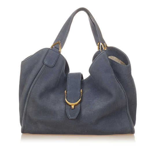 Gucci Soft Stirrup Nubuck Leather Tote Bag