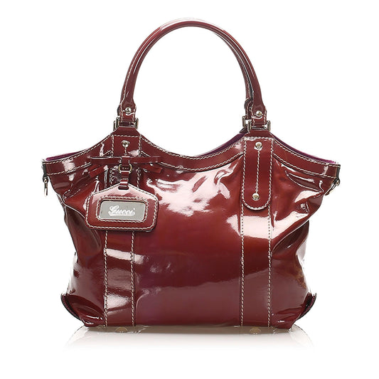 Gucci Vanity Patent Leather Tote Bag (SHG-15366)