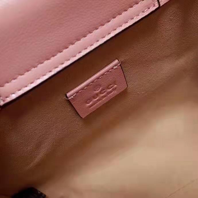 Gucci Women Gucci Diana Mini Tote Bag Pastel Pink Leather Double G