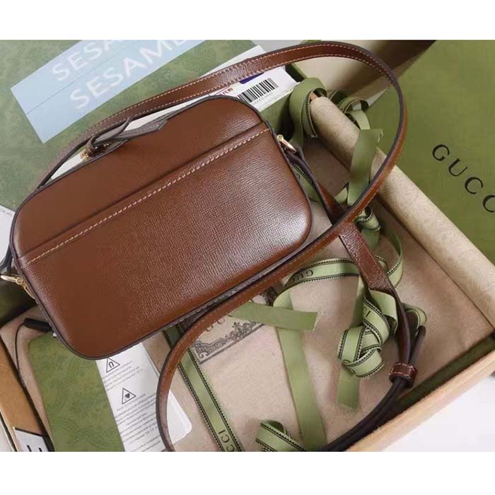 Gucci Women Gucci Horsebit 1955 Small Shoulder Bag Brown Leather Zip Closure