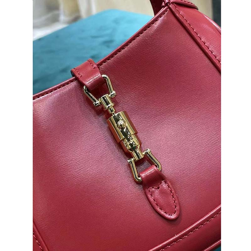 Gucci Women Jackie 1961 Mini Shoulder Bag Red Leather