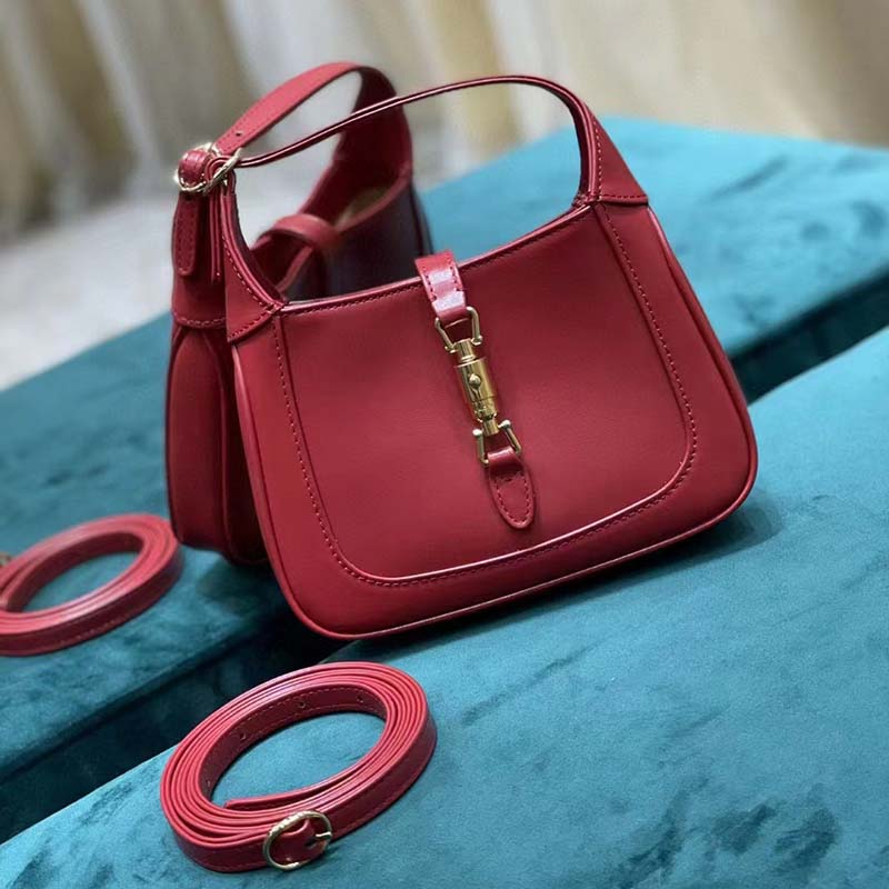 Gucci Women Jackie 1961 Mini Shoulder Bag Red Leather