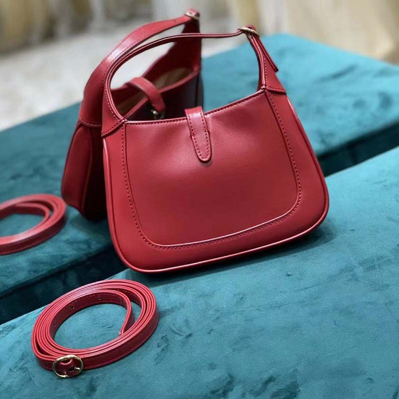 Gucci Women Jackie 1961 Mini Shoulder Bag Red Leather