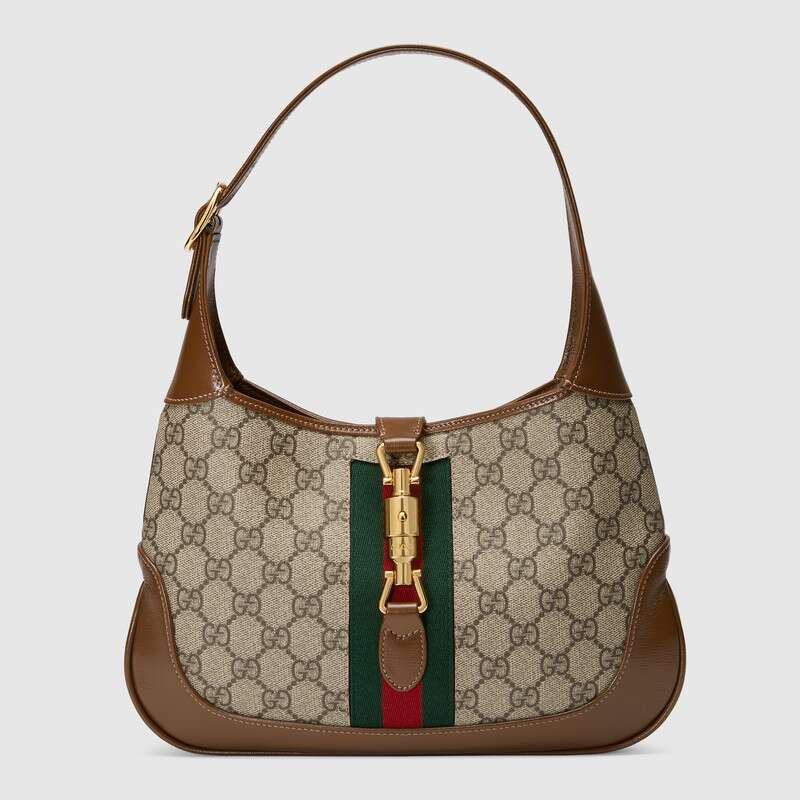 Gucci Women Jackie 1961 Small Hobo Bag GG Supreme Canvas