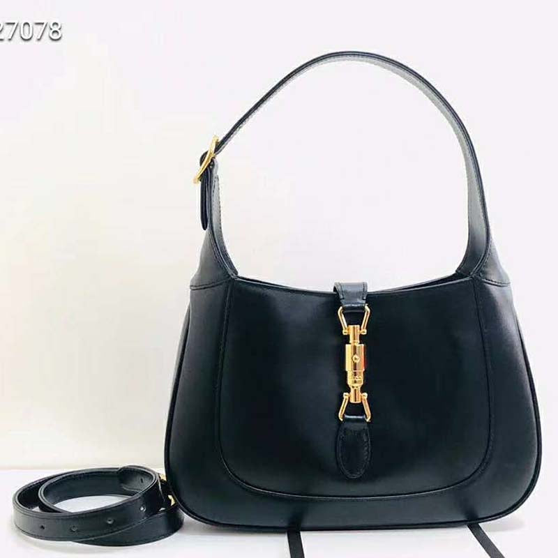 Gucci Women Jackie 1961 Small Hobo Bag in Black Leather