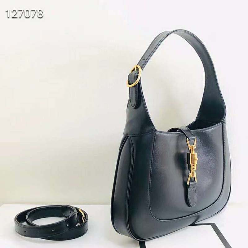 Gucci Women Jackie 1961 Small Hobo Bag in Black Leather