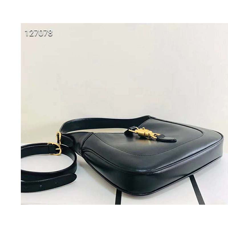 Gucci Women Jackie 1961 Small Hobo Bag in Black Leather