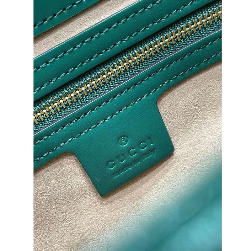 Gucci Women Jackie 1961 Small Shoulder Bag Emerald Green Leather