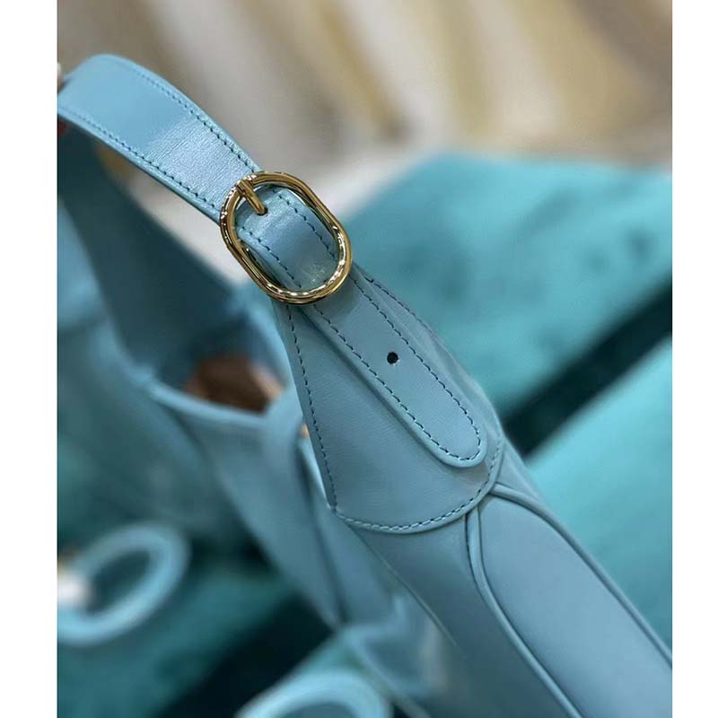 Gucci Women Jackie 1961 Small Shoulder Bag Light Blue Leather