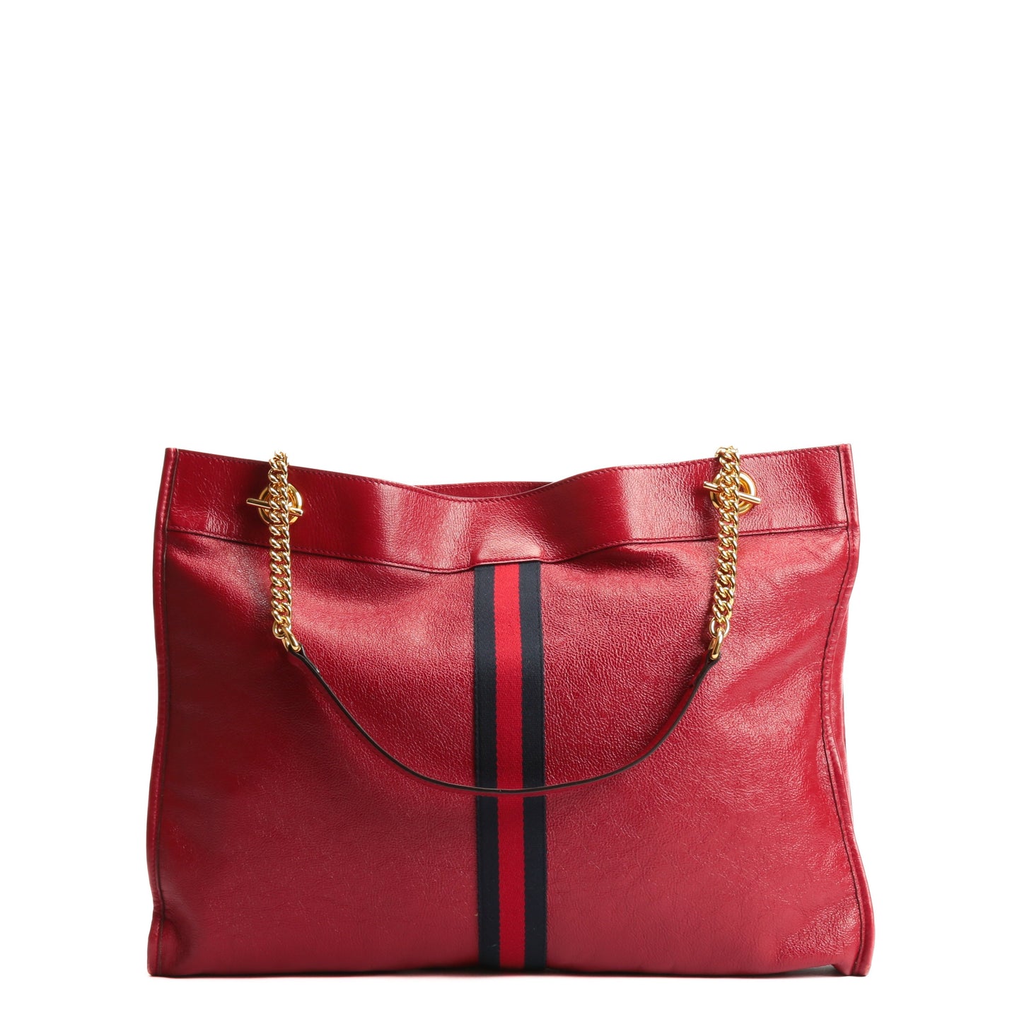 GUCCI Large Leather Rajah Tote w/Pouch Red