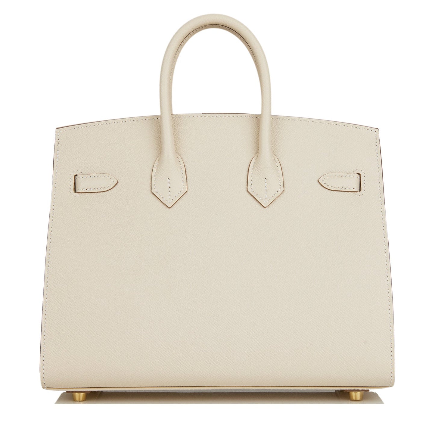 Hermes Special Order (HSS) Birkin Sellier 25 Craie and Gris Perle Epsom Brushed Gold Hardware