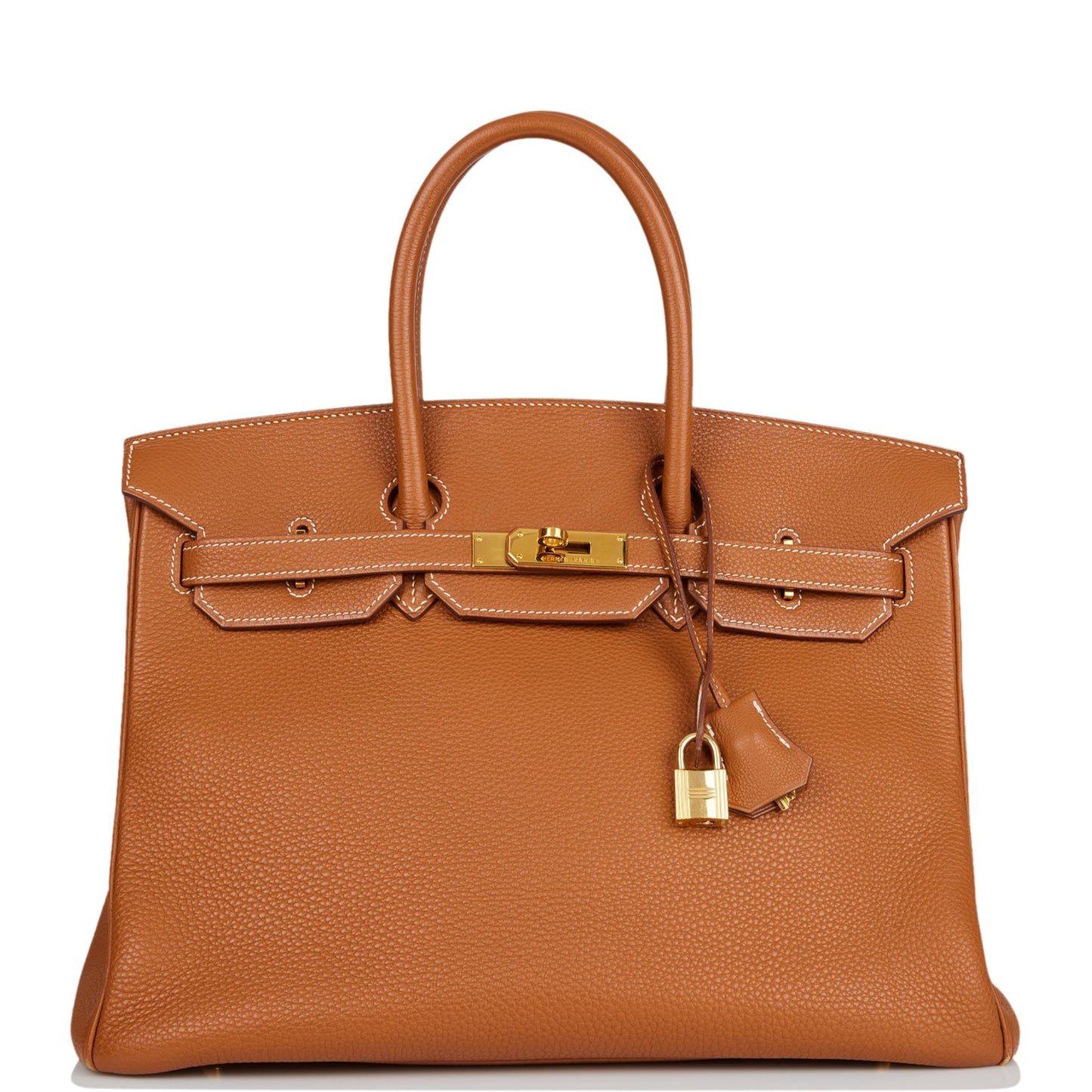 Pre-owned Hermes Birkin 35 Gold Togo Gold Hardware