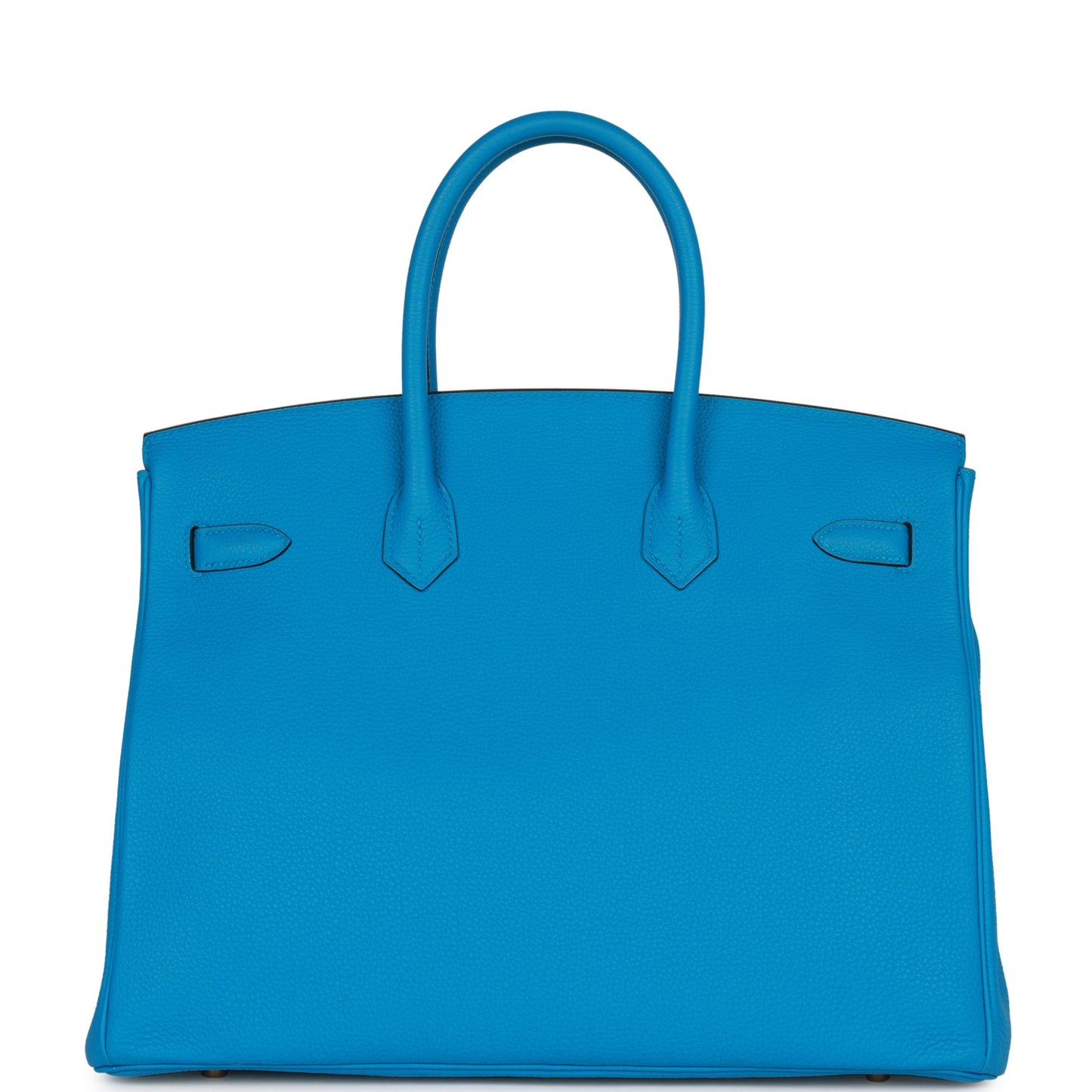 Pre-owned Hermes Birkin 35 Bleu Zanzibar Togo Gold Hardware