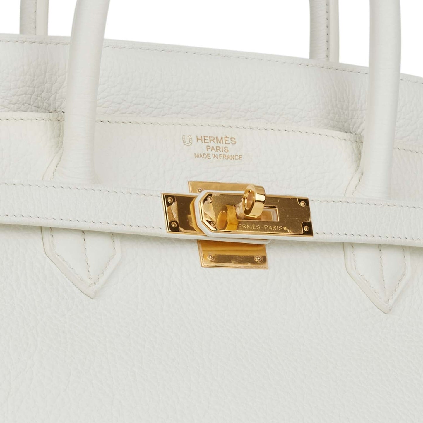 Pre-owned Hermes Special Order (HSS) Birkin 40 White Verso Togo Gold Hardware