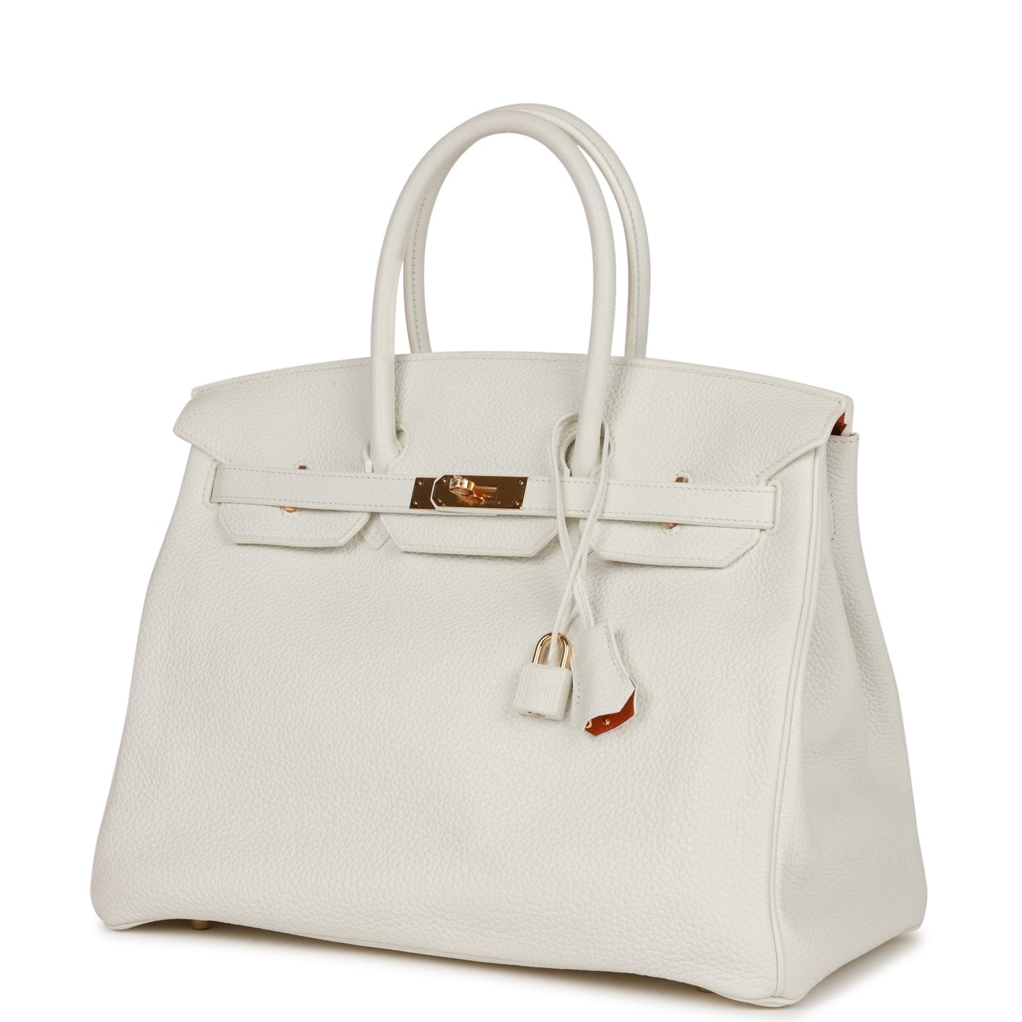 Hermes Special Order (HSS) Birkin 35 White Verso Clemence Gold Hardware