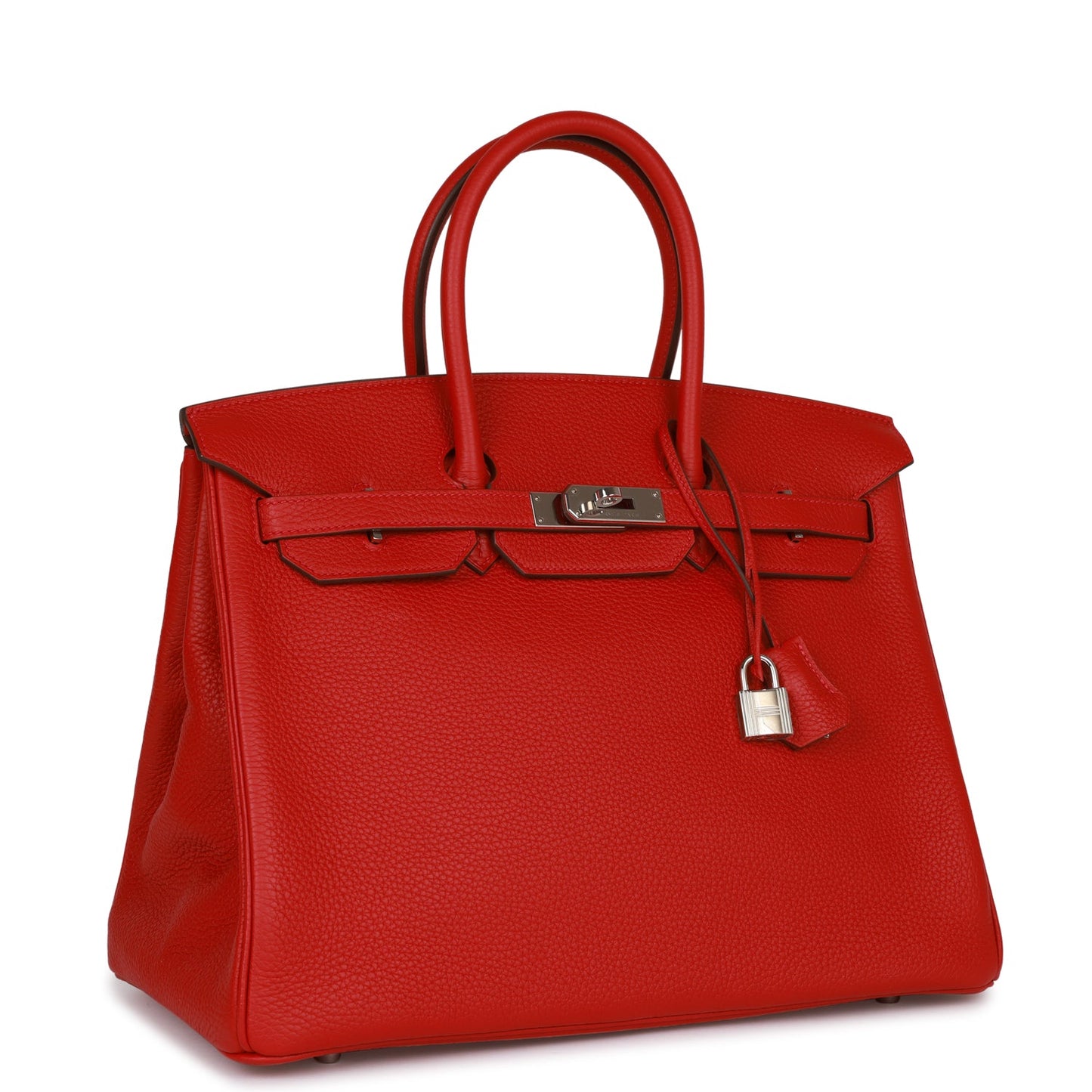 Hermes Birkin 35 Rouge Casaque Clemence Palladium Hardware