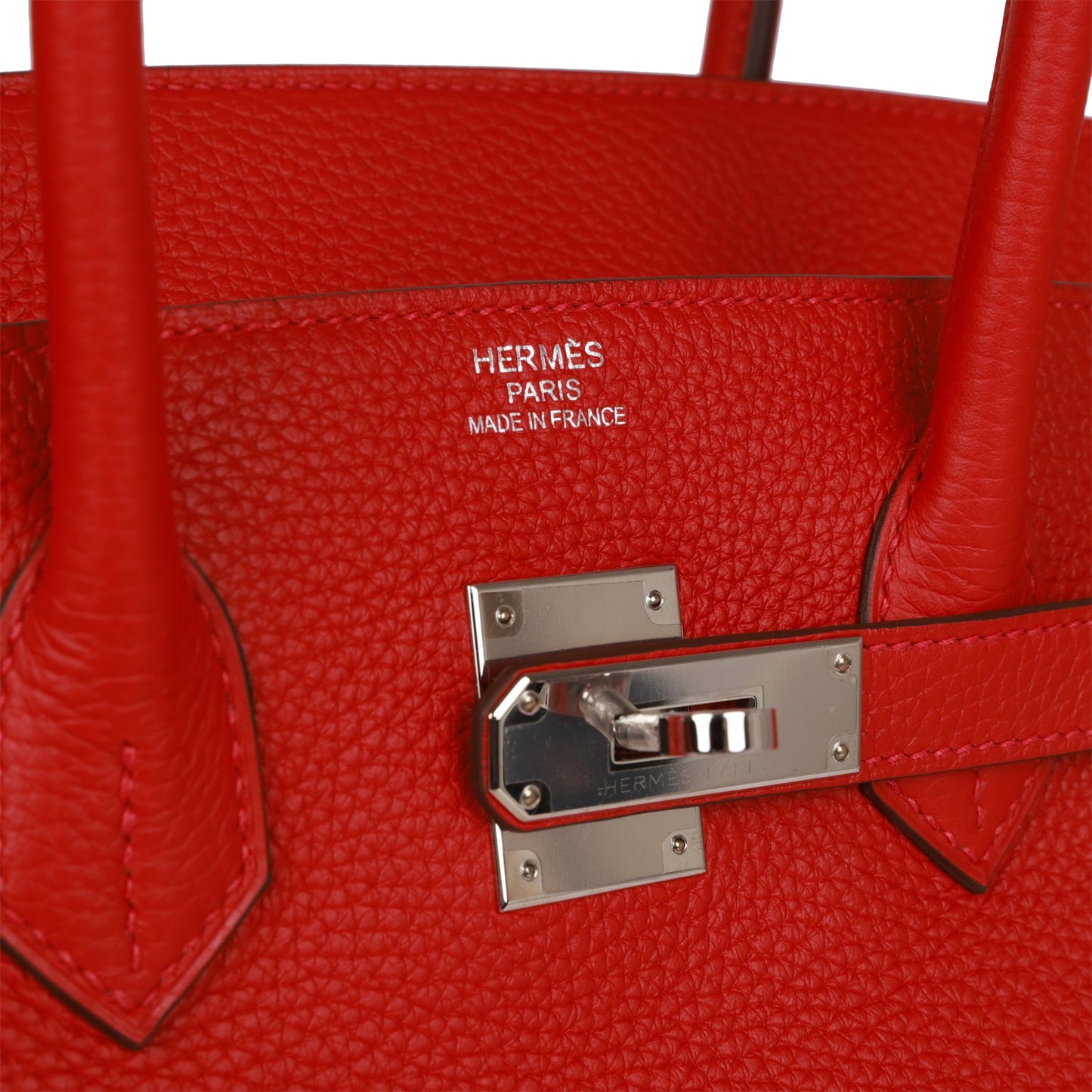 Hermes Birkin 35 Rouge Casaque Clemence Palladium Hardware