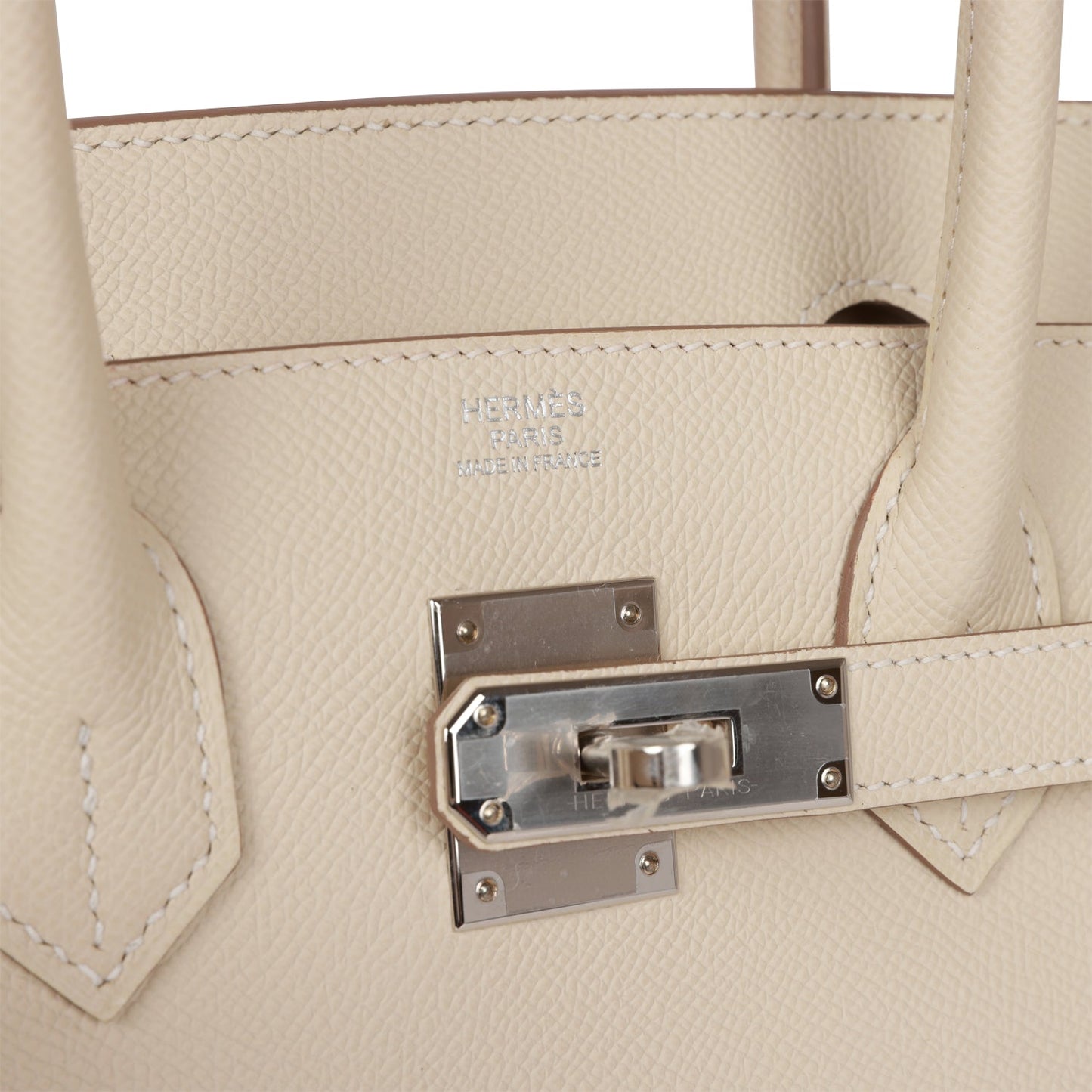 Hermes Birkin 30 Craie Epsom Palladium Hardware