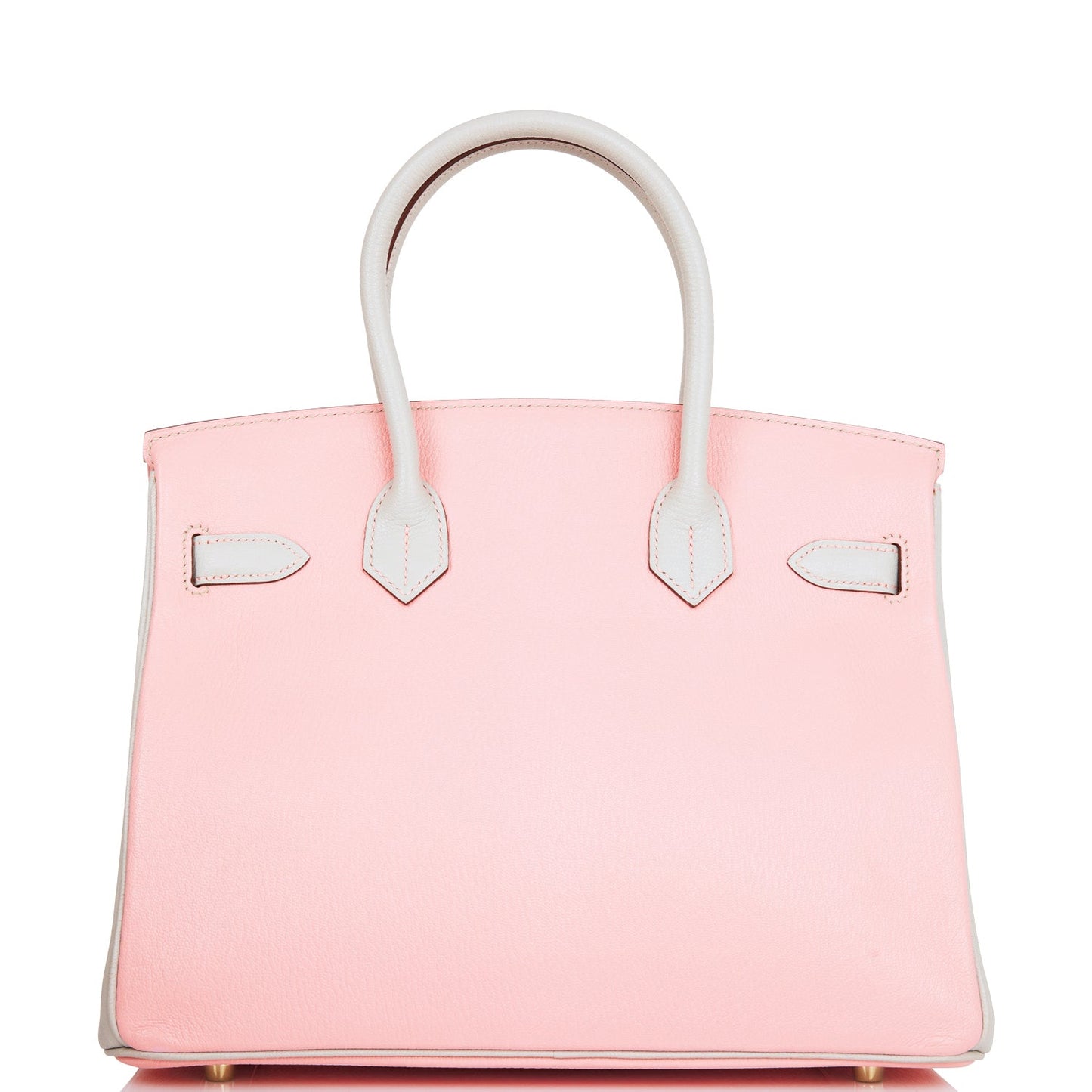 Hermes Special Order (HSS) Birkin 30 Rose Sakura and Gris Perle Chevre Brushed Gold Hardware