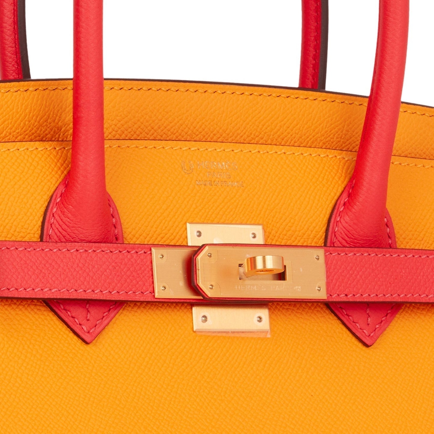 Hermes Special Order (HSS) Birkin 30 Jaune D'Or and Rose Jaipur Epsom Brushed Gold Hardware