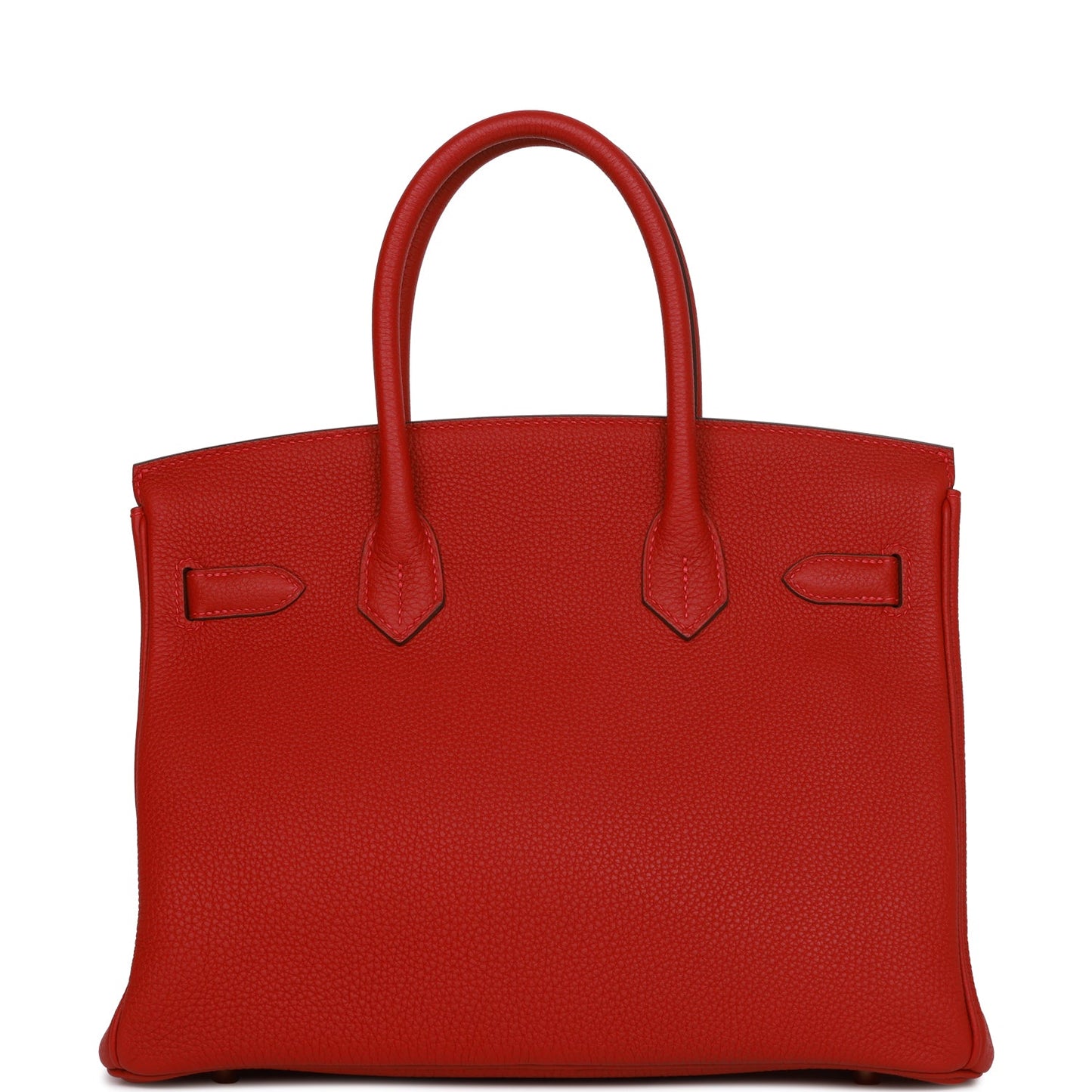 Pre-owned Hermes Birkin 30 Rouge Vif Togo Gold Hardware