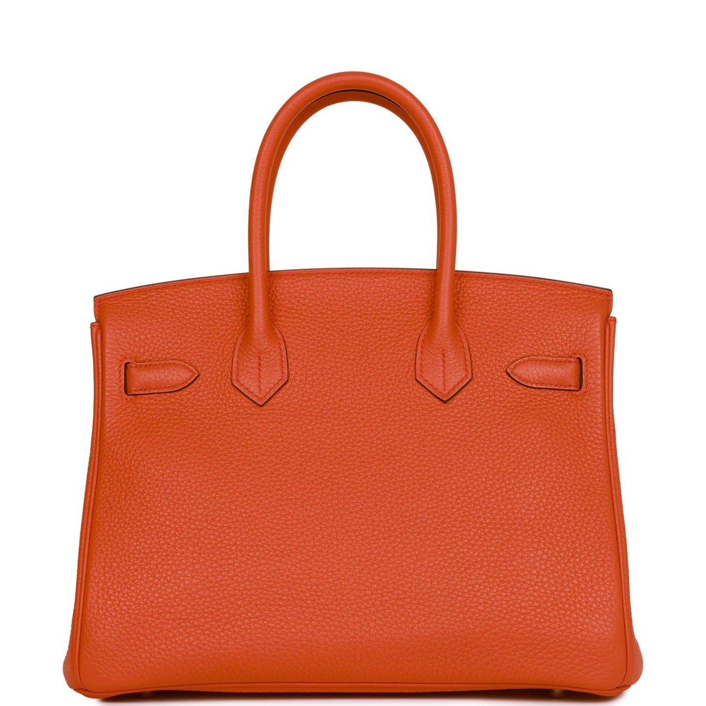 Pre-owned Hermes Birkin 30 Orange Poppy Verso Clemence Palladium Hardware