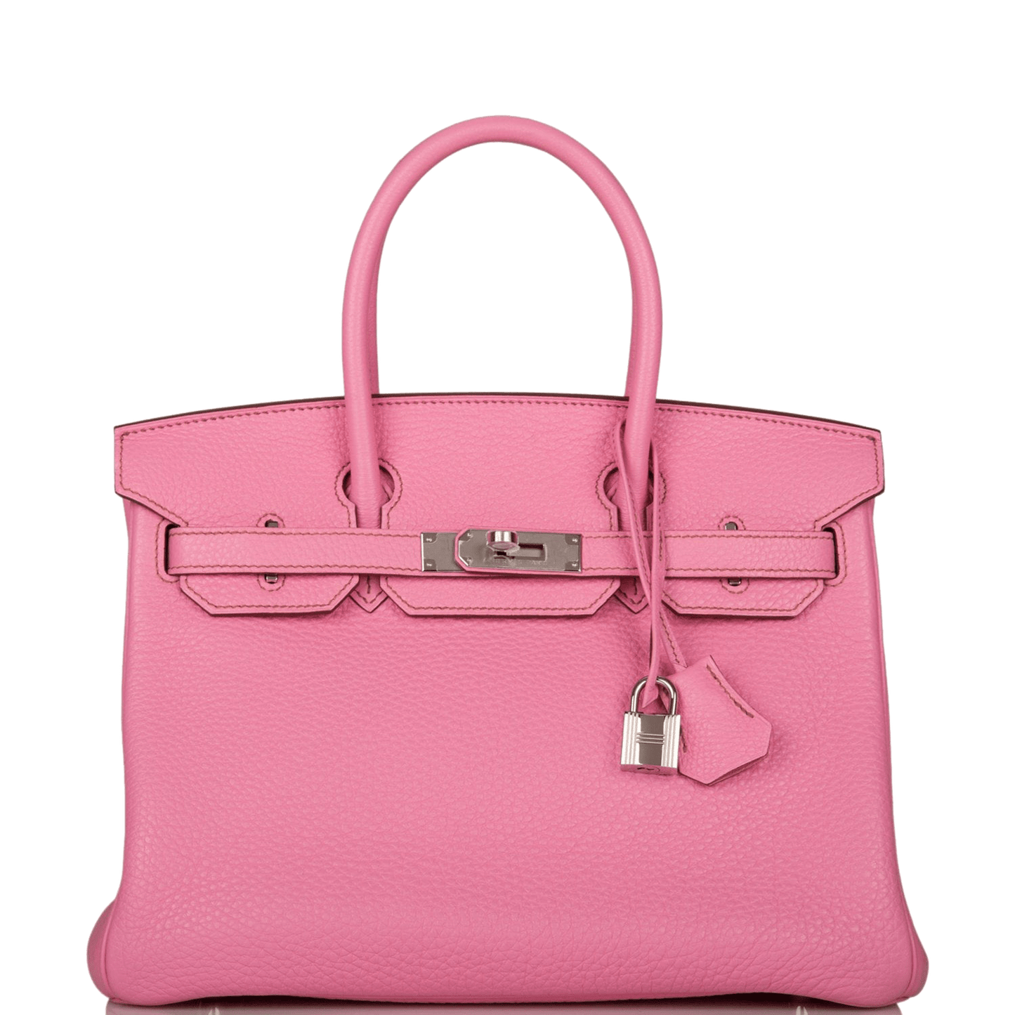 Pre-owned Hermes Birkin 30 Bubblegum Togo Palladium Hardware